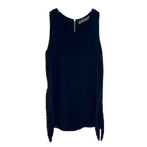 ❤️ 🆕 HEARTBEEPS fringe side panel Sleeveless Top Size S
